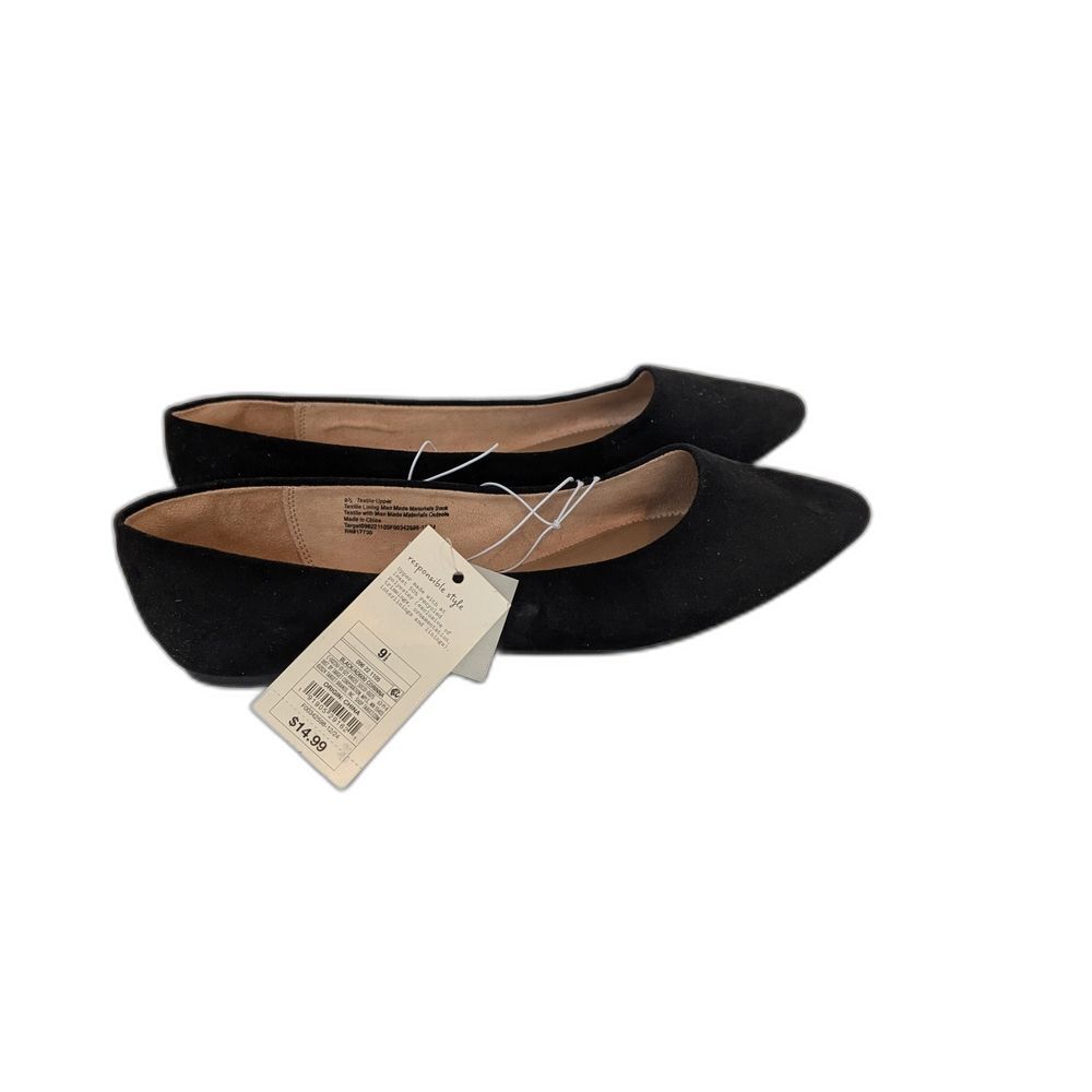 A New Day Black Women's Flats Size 9.5 - Picture 3 of 6